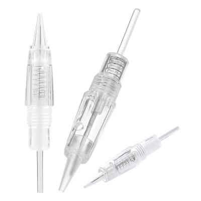 China Small Permanent Disposable Screw Tattoo Needles Cartridges For Eyebrow Lips Microblading Premium Permanent Makeup for sale