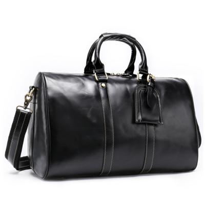 China Wholesale Fashion Crazy Horse Vintage Large Capacity Luggage Weekender Leather Bags For Business Travel for sale