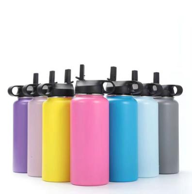 China PORTABLE Vacuum Flask Stainless Steel Sports Portable Insulated Bottle Insulated Wide Mouth Bottle Travel Mug With Leakproof Spout Lid for sale