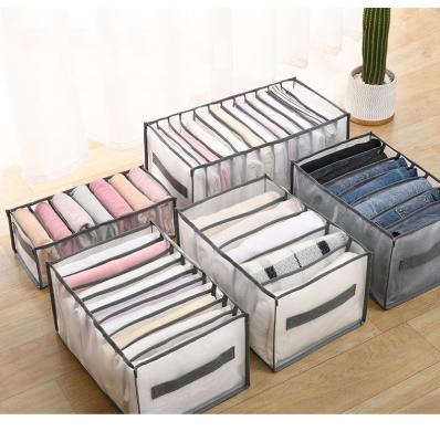 China Wholesale Household Wardrobe Drawer Type Bathroom Jeans Storage Box Kids Clothes Underwear Storage Finished Bag for sale