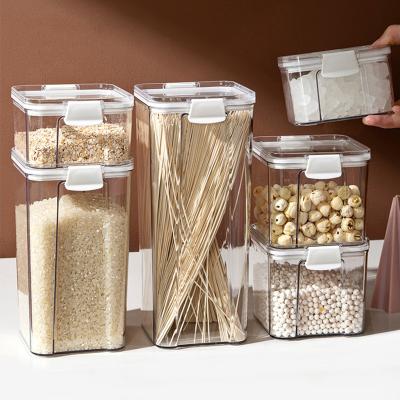 China Food Stocked Airtight Storage Containers For Kitchen Organization Plastic Food Canisters With Labels Marker And Lids Spoons For Sugar for sale