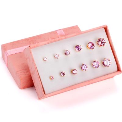 China Lovely Mix-colors Flower Zircon Wholesale Price Cute Girls Women TRENDY Crystal Stud Earrings Stud Earrings Jewelry Gifts for sale