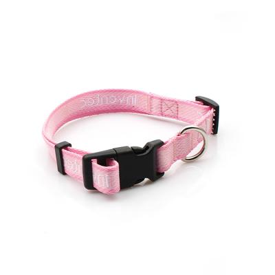 China Supplier Custom Viable Polychrome Polychrome Plastic Buckle Woven Dog Collar For Sale for sale