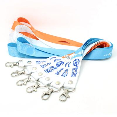 China Fashion Logo Dye Sublimation Polyester Keychain Custom Made Wholesale Lanyard Cheap Neck Lanyard Strap for sale