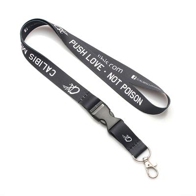 China Fashion Heat Transfer Neck Strap Printed Custom Lanyard With Detached Buckle Lanyard for sale