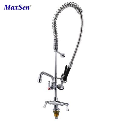 China Pull Out Spray Restaurant Supplies Pre Rinse Commercial Faucet Kitchen Deck Mount Pre Rinse Faucet for sale