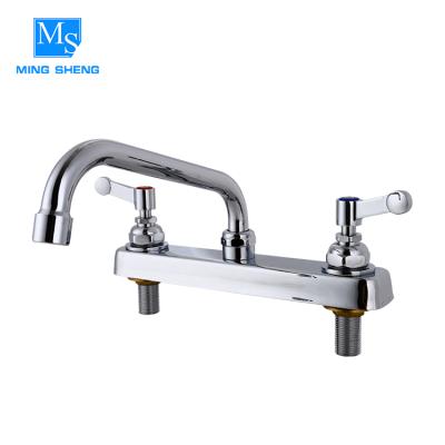 China Best Modern 2 Hole Tap Faucet Manufacturers, 2 Handle Brass Faucets Wash Basin Mixer Tap for sale