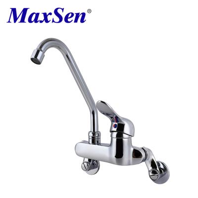 China Other Fashion Single Handle 4 Inch Center 304 Stainless Steel Adjustable Kitchen Faucet For Hotel Kitchen for sale