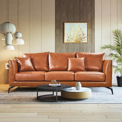 China (Others) Sofa Furniture Manufacturer High Quality Adjustable Living Room Furniture 3 Seat Leather Sofas for sale