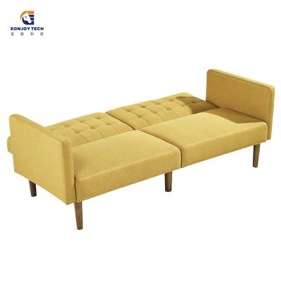 China Solid Wood Frame Sofa Bed Space Saving Sofa Cum Bed Fabric Folding Foldable Sleeper Lounge Chair for sale