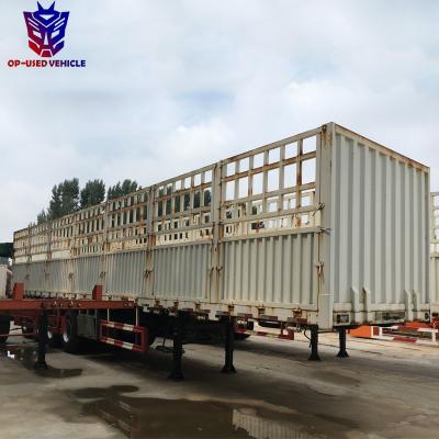 China Semi Truck Fence Cargo Trailer Used Trailer Truck For Animal Transport for sale