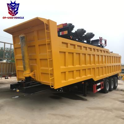 China Truck Trailer Used 2 Axle 3 Axle Dump Dumper Tipper Semi Truck Trailer Price for sale