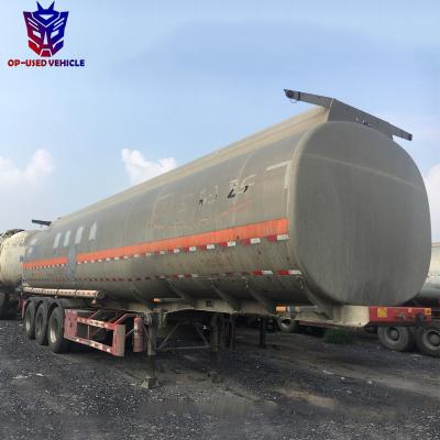 China Truck trailer second hand used 40000-50000 liters fuel milk tanker truck trailer for sale for sale