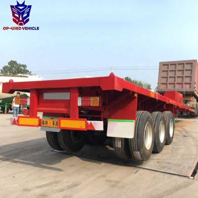 China Chinese Price Flatbed Trailer Truck Semi Truck Trailer Trailer pour container transport for sale