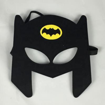 China Custom Made Eco-Friendly Halloween Mask Party Carnival Superhero Fancy Dress Felt Mask for sale