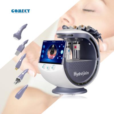 China Professional 7 in 1 Hydra Dermabrasion Machine Blue Black Grey 10.1 Inch Touch Screen 10 Levels Golden RF for sale