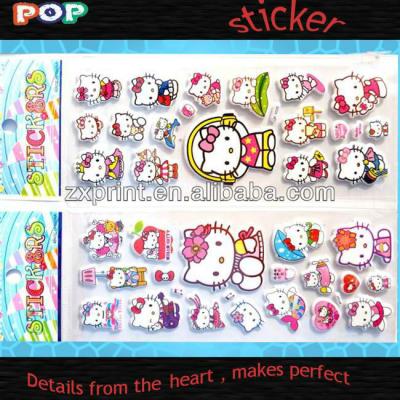 China Waterproof custom puffy sticker gibson heads tock decal stickers for sale