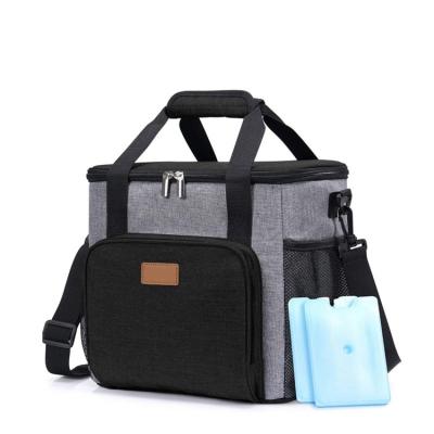 China Waterproof Custom Printed Large Portable Insulated Tote Bag Thermal Lunch Cooler Bag for sale