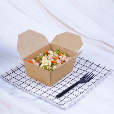 China Disposable Paper Food Packaging Box Fast Food Restaurants Disposable Supplies for sale