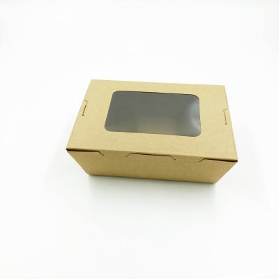 China Disposable Disposable Packaging Box With Window Rice Takeout Box for sale