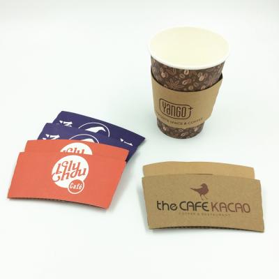 China RECYCLED RIPPLE PAPER CUP SLEEVE HOT PAPER FAN for sale