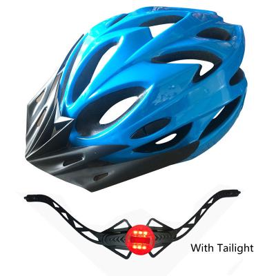 China Built in Adjustable Taillight Safety Protect Bike Bicycle Motorcycle Helmet Riding Bike Helmet Safety Cycle Helmet with Taillight for sale