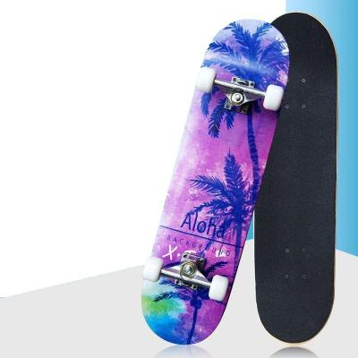 China 7 Layer Canadian Maple Double Concave Standard And Kick Tricks Youth Skateboards For Kids And Beginners for sale