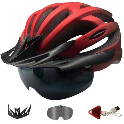 China Built In Taillight Helmets For Motorcyclist Bike Helmet Cycling Adult Mountain Road Bicycle Cycling Helmet for sale