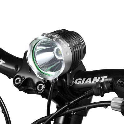 China Factory Price Bike Headlight Battery Pack Aluminum Powerful Bright Light with 4800ma Rechargeable FRONT Light Safety Cycling Lights for sale