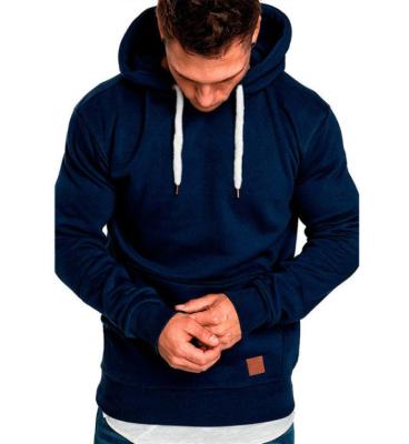 China Anti-wrinkle autumn and winter solid color high quality thin type sweaters with hood plus size men's hoodies for sale