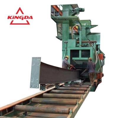 China Stores QH69 H Beam Steel Structure Type Building Material Shot Blast Abrasive Machine For Steel Plate Cleaning for sale