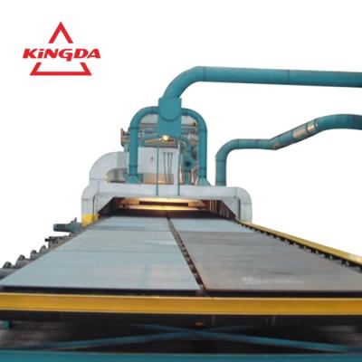 China Burnishing Steel Sheet Steel Tube H Beam Steel Plate Shot Blasting Machine for sale