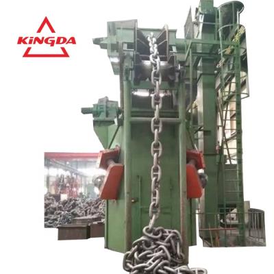 China Machinery Repairs Workshop Offshore Mooring Chain Surface Cleaning Continuous Shot Blasting Machine for sale