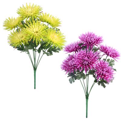 China Europe Chrysanthemum Decorative Artificial Flowers Outdoor Handmade Flowers Wholesale Artificial Flowers for sale