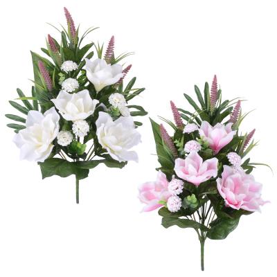 China Wholesale Artificial Handmade Flowers Wedding Hotel Home Europe Plastic Magnolia Artificial Flower Decoration for sale