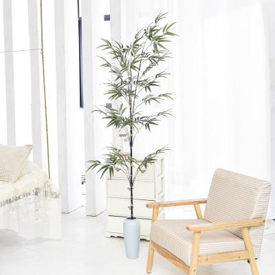 China Wholesale Artificial Silk Tree Bamboo Leaf, Outdoor Artificial Bamboo Plantspole Black Artificial Bamboo 1126220 for sale