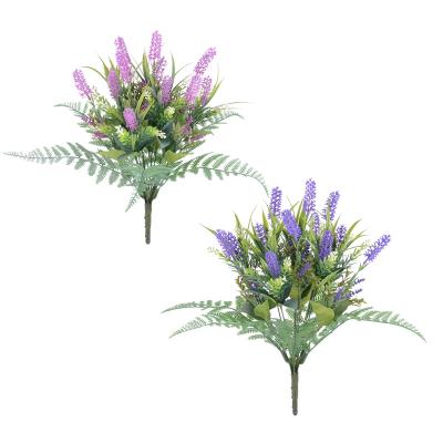 China Europe Lavender Plastic Artificial Flower Handmade Flowers Lavender For Home Decor Artificial Outdoor Flowers for sale