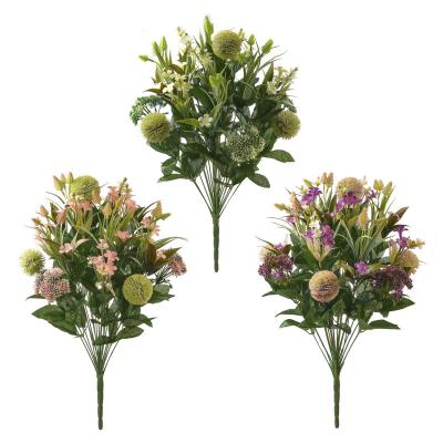 China Europe Factory Artificial Plastic Decoration Desktop Outdoor Fake Flowers Handmade Flowers for sale