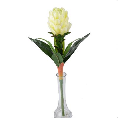 China Europe Supply Artificial Flower Ginger Flower Leaves For Reception Hotel Decor Artificial Tropical Plants Wholesale for sale