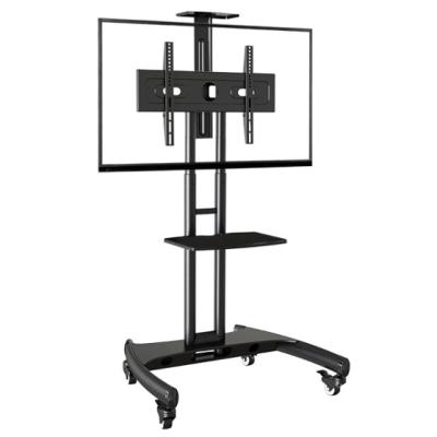 China Easy Assemble Audio Visual Double Column Mobile TV Stand Cart For 32