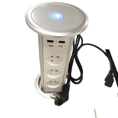 China Israel Standard Desktop Residential / General Purpose Pop Up Power Outlets Phone Wireless Charging+ Usb 2 Ports Electrical Outlet for sale