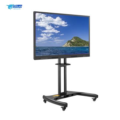 China Writing+Painting+Meeting+Advertizing Classroom Desk 65-98 Inch Android Interactive Whiteboard System Smart Touch Screen TV With Mobile TV Cart for sale