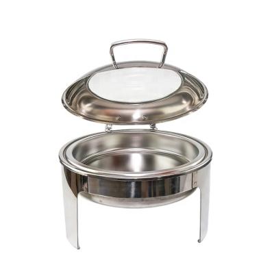 China High Quality Food Warmer Buffet Server Round Mini Design Stainless Steel Chafing Dish Heater for sale