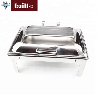 China Containers hot thermal restaurant food buffet commercial chafing dish with combination lid stainless steel buffet food warmer wholesale for sale