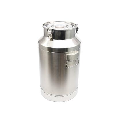 China SS201 or SS304 metal round shape milk tin can stainless steel milk pail milk box storage for transport for sale