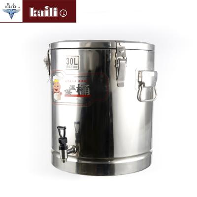 China Storage Container Hotel Restaurant Stainless Steel 30 Liters Thermos Bucket With Latch for sale