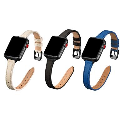 China Single Buckle Leather Style Stainless Steel Tour Band Watch Strap For Apple Watch 38 42 40 44 Mm for sale