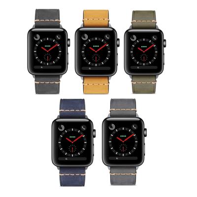 China Luxury Leather Buckle Strap For Iwatch Strap For Apple Watch Band Series Se 6 5 4/3/2/1 38mm 40mm 42mm 44mm Wrist Strap for sale