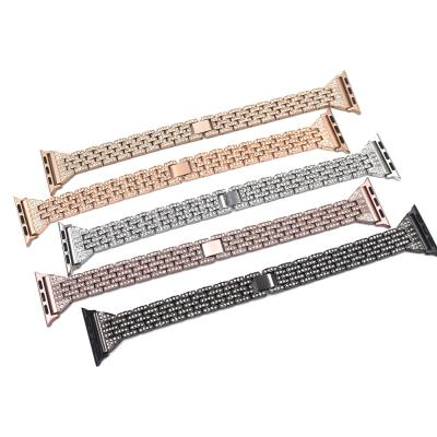 China New Fashion Water Resistant Hot Selling Metal Apple Watch Strap Solid Stainless Watch Band for sale