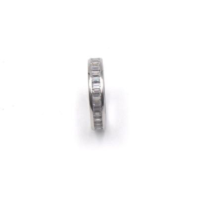 China Fashion High Shining Polished Pure Dubai Diamond 316 Stainless Steel Jewelry Ring Men for sale